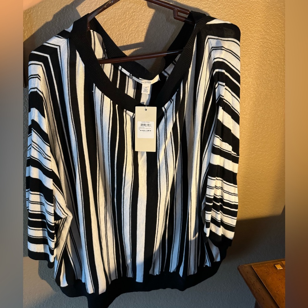 NWT - Women's 2X Stripe Top - Sejour Nordstrom